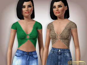 Sims 3 — Tank Top TS3 033 by Harmonia — 4 color. Recolorable Please do not use my textures. Please do not re-upload.
