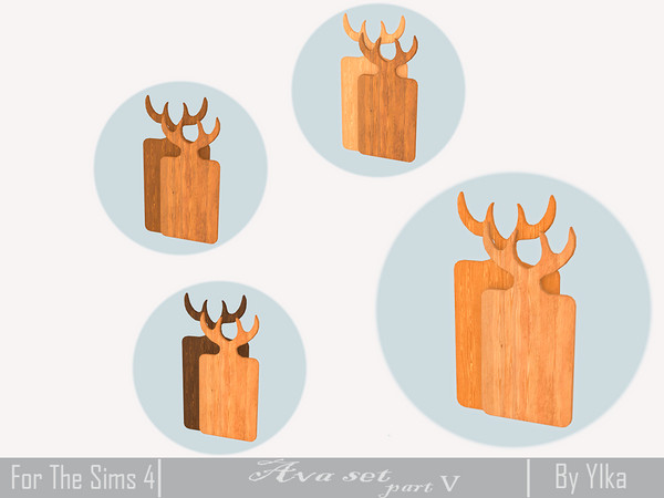 Sims 4 — Ava set part V Kitchen - cutting boards by Ylka — Has 4 colors. You can see all the colors in the photo above.