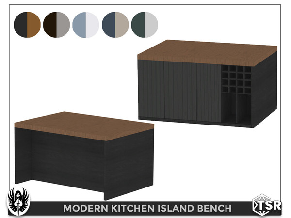 Sims 4 — Modern Kitchen Island Bench by nemesis_im — Island Bench from Modern Kitchen Set - 5 Colors - Base Game