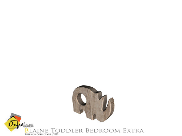 Sims 4 — Blaine Wooden Rhino Toy Decor by Onyxium — Onyxium@TSR Design Workshop Toddler Bedroom Collection | Belong To