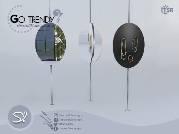 Sims 4 — Go Trendy Floor Mirror by SIMcredible! — by SIMcredibledesigns.com available exclusively at TSR 3 colors