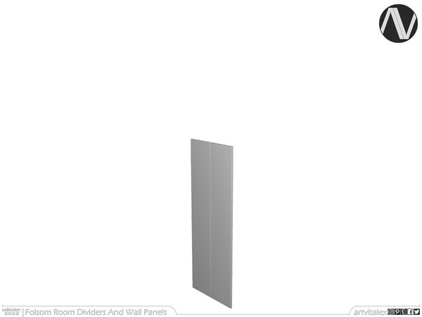 Sims 4 — Folsom Flat Wall Panel With Strip Short by ArtVitalex — Decorative Collection | All rights reserved | Belong to