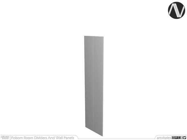 Sims 4 — Folsom Flat Wall Panel With Strip Medium by ArtVitalex — Decorative Collection | All rights reserved | Belong to