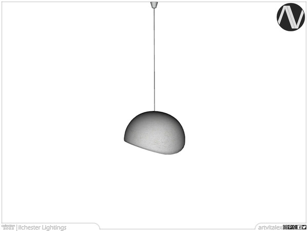 Sims 4 — Ilchester Wide Body Ceiling Lamp Medium by ArtVitalex — Lighting Collection | All rights reserved | Belong to