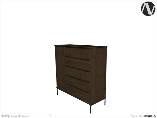 Sims 4 — Clovis Chest Of Drawers by ArtVitalex — Bedroom Collection | All rights reserved | Belong to 2022 ArtVitalex@TSR