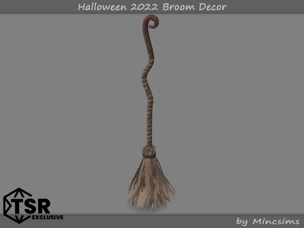 Sims 4 — Halloween 2022 Broom Decor by Mincsims — Basegame Compatible