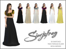 Sims 4 — Sifix Nellie Dress RC by Simjofreg — A rengecy style dress in mutiple, colorful swatches 30 swatches Teen