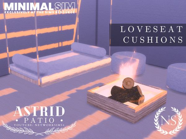 Sims 4 — MinimalSim Astrid Patio - Hanging Loveseat Cushion by networksims — A cylindrical cushion for the MinimalSim