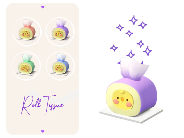 Sims 4 — Roll Tissue by aira_cc — A cute tissue holder!!