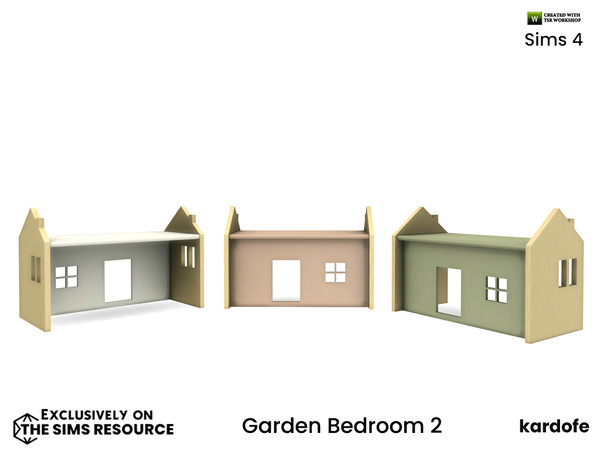Sims 4 — kardofe_Garden Bedroom_Desk by kardofe — Desk table in the shape of a children's house, three colour options