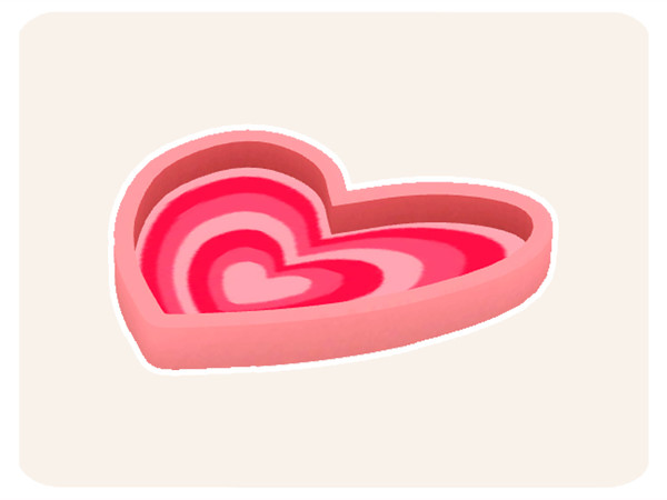 Sims 4 — Aira_HeartSet_MidiPlate by aira_cc — A midi size heart-shaped plate.