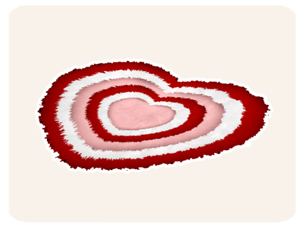 Sims 4 — Aira_HeartSet_Rug by aira_cc — A heart-shaped rug.