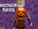 Sims 4 — Halloween Pumpkin Sweater (female version) by Cryptiam — Features: -Female/Feminine frame only -Teen-Elders