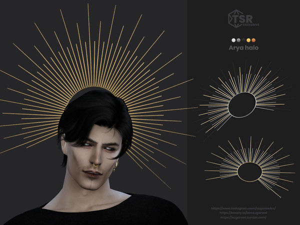Sims 4 — Arya halo | Simblreen 2022 by sugar_owl — I'm a HUGE Halloween fan, so this month you can expect only
