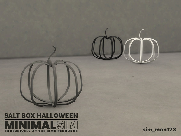 Sims 4 — Salt Box-  Large Pumpkin by sim_man123 — A simple large wire pumpkin.