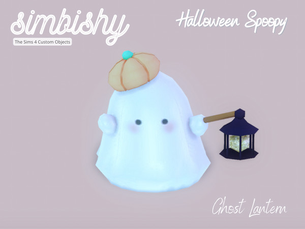Sims 4 — Halloween Spoopy - Ghost Lantern by simbishy — Happy Halloween 2022 my spoopy little boos! A cute ghost figurine