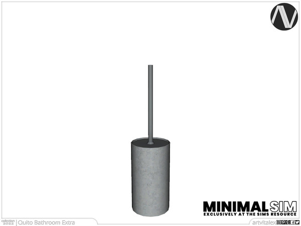 Sims 4 — MinimalSIM | Quito Toilet Brush by ArtVitalex — Bathroom Collection | All rights reserved | Belong to 2022