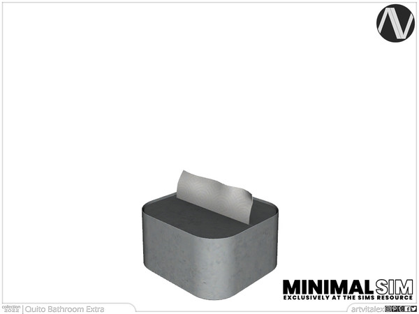 Sims 4 — MinimalSIM | Quito Napkin Dispenser by ArtVitalex — Bathroom Collection | All rights reserved | Belong to 2022
