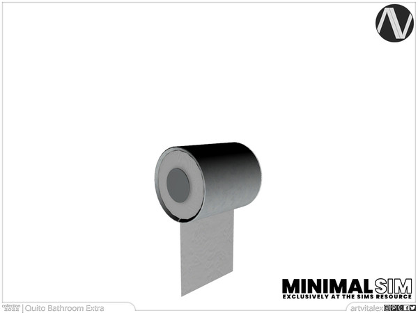 Sims 4 — MinimalSIM | Quito Toilet Paper Holder by ArtVitalex — Bathroom Collection | All rights reserved | Belong to