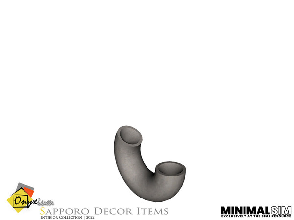 Sims 4 — MinimalSIM - Sapporo C Shaped Vase by Onyxium — Onyxium@TSR Design Workshop Decoration Collection | Belong To