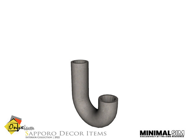 Sims 4 — MinimalSIM - Sapporo J Shaped Vase by Onyxium — Onyxium@TSR Design Workshop Decoration Collection | Belong To