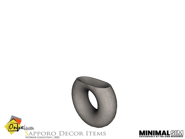 Sims 4 — MinimalSIM - Sapporo O Shaped Vase by Onyxium — Onyxium@TSR Design Workshop Decoration Collection | Belong To