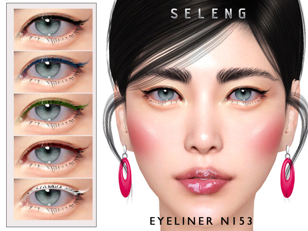 Sims 4 — Eyeliner N153 by Seleng — The eyeliner has 21 colours and HQ compatible. Allowed for teen, young adult, adult