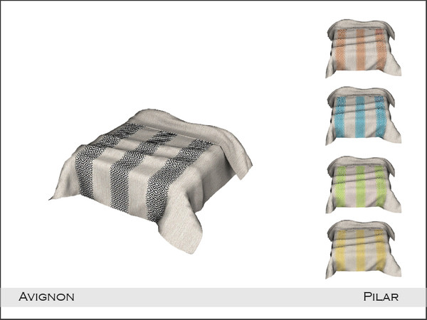 Sims 4 — Avignon Duvet by Pilar — Avignon Duvet