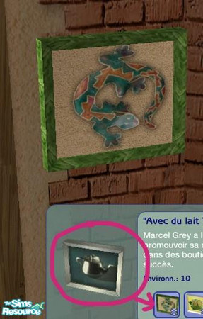 Sims 2 — smallPaintingSoleil match with sim patio by wondernounou — Before winter, give sun to your sims with a yellow