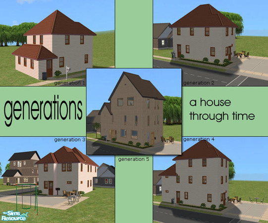 Sims 2 — Generations set 2 by bluemuffin — Second set of my lots based on LadyGaia's building challenge. This set
