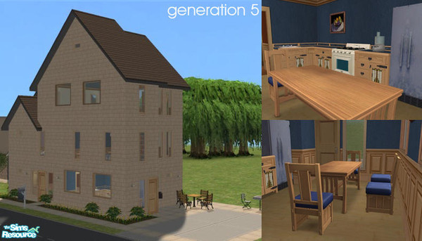 Sims 2 — Generation 5 - set 2 by bluemuffin — Fifth house in the Generation Challenge. The make over.