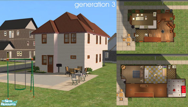 Sims 2 — Generation 3 - set 2 by bluemuffin — Third house in the Generation Challenge. I added the required third