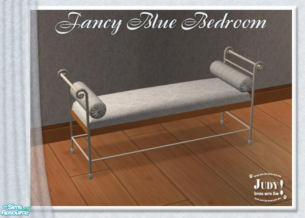 Sims 2 — Judy FancyBlue Bedroom - Duoseat by judyhugsnoopy — Lovely blue color with silver mixed with light brown wood.