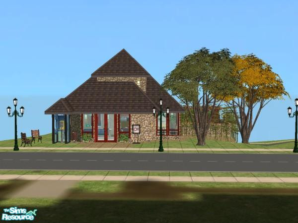 Sims 2 — Coffee Beans by mselah — Enjoy a cup of coffee and conversation with your new friemds on the beautiful patio.