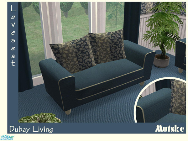Sims 2 — Dubay Livingroom - Loveseat by Mutske — An other recolor from the Arizona set by Shtinky00. My Simmies can't