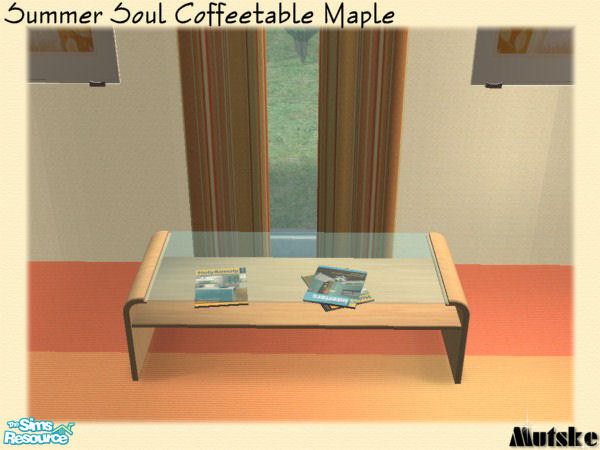 Sims 2 — Summer Soul Coffeetable 2 Tile Maple by Mutske — Recolors from the Arizona set by Shtinky00. You need to have
