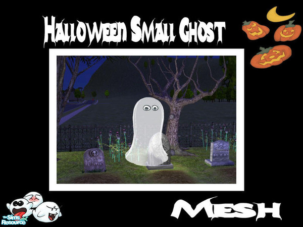 Sims 2 — Halloween Small Ghost - Mesh by Shakeshaft — Part of a set of fun Ghost sculptures to decorate your sims homes