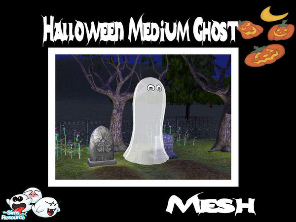 Sims 2 — Halloween Medium Ghost - Mesh by Shakeshaft — Part of a set of fun Ghost sculptures to decorate your sims homes
