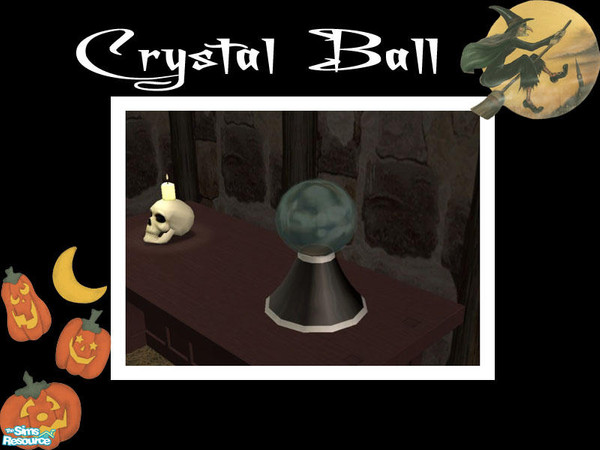 Sims 2 — Crystal Ball by Shakeshaft — Part of a set of new meshes for your witchie sims, set includes a cauldron,