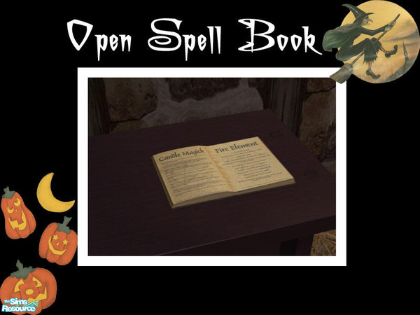 Sims 2 — Open Spell Book by Shakeshaft — Part of a set of new meshes for your witchie sims, set includes a cauldron,
