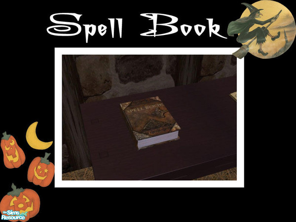 Sims 2 — Spell Book by Shakeshaft — Part of a set of new meshes for your witchie sims, set includes a cauldron,