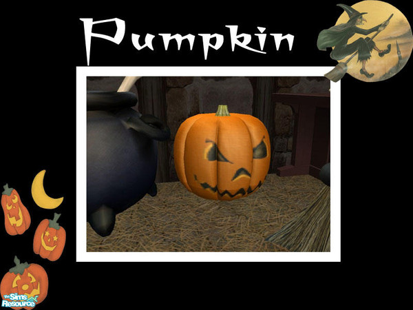 Sims 2 — Pumpkin by Shakeshaft — Part of a set of new meshes for your witchie sims, set includes a cauldron, broomstick,