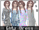 Sims 4 — Glitz Dress by Psychachu — Glitzy, glamorous, going-out dress for young Sims!