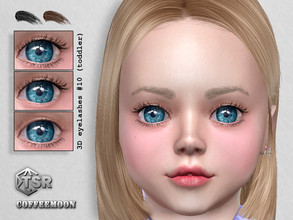 Sims 4 — 3D eyelashes #10 (toddler) by coffeemoon — 3D lashes glasses category 2 colors, 3 styles for female only: