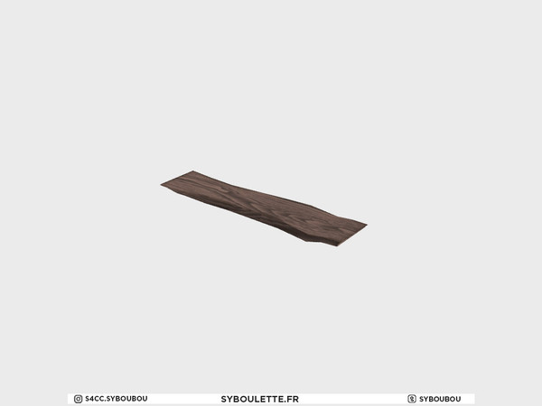Sims 4 — Colette - Bath tray by Syboubou — This is a wooden and raw bath tray to place clutter above the bath.