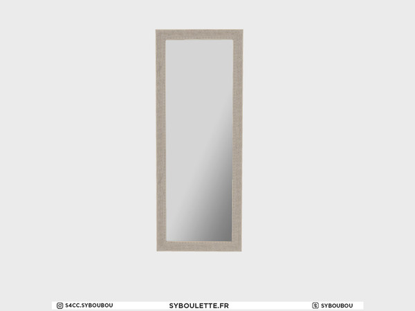 Sims 4 — Colette - Wall mirror vertical by Syboubou — This vertical mirror with nice wooden mouldings is made to hang on