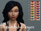 Sims 4 — Simple Rainbow Eyes by Breadsticcisworried — Simple bright colored eyes with no gradients.