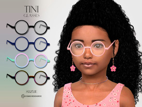 Sims 4 — Tini Glasses Child by Suzue — -New Mesh (Suzue) -10 Swatches -For Female and Male -HQ Compatible