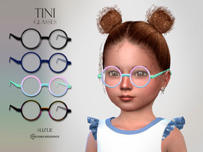 Sims 4 — Tini Glasses Toddler by Suzue — -New Mesh (Suzue) -10 Swatches -For Female and Male -HQ Compatible
