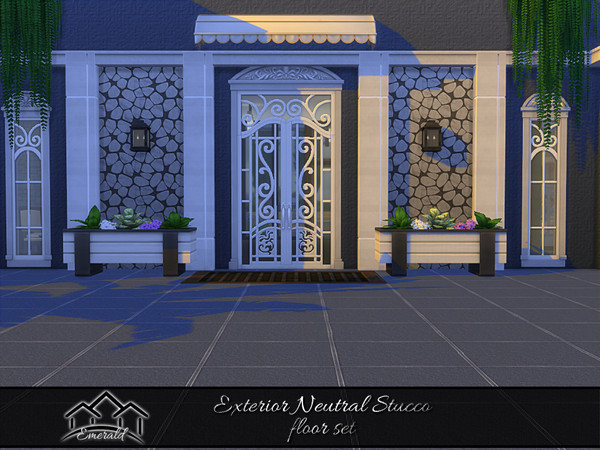 Sims 4 — ExteriorNeutralStuccoFloor_1 by Emerald — Stucco tile is one of the most last and durable weather exterior tile.